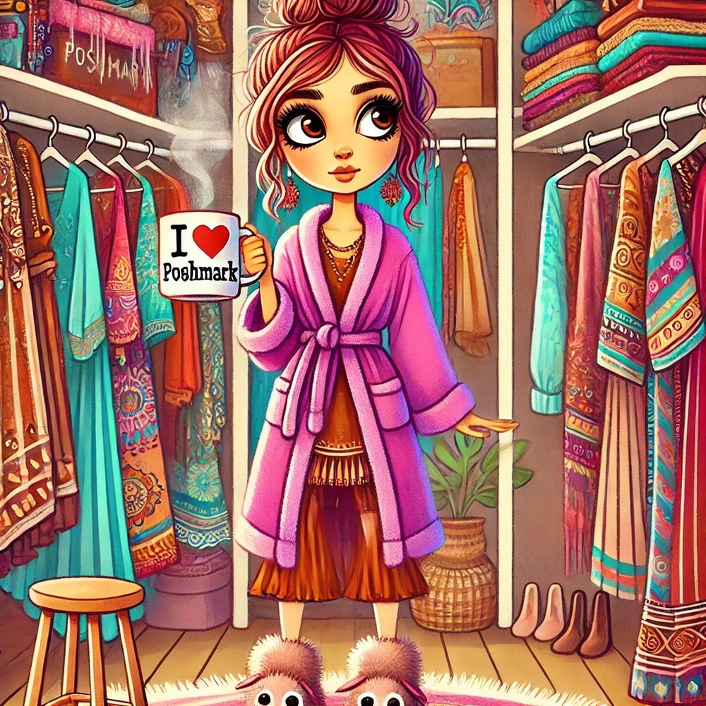 Bohemian Fashion Illustration with Accessories